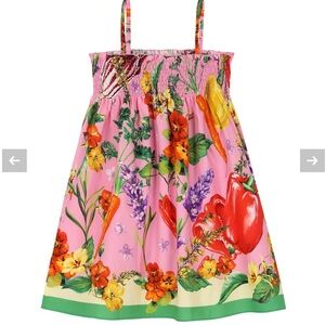 Dolce & Gabbana Pink Floral Smocked Sundress
